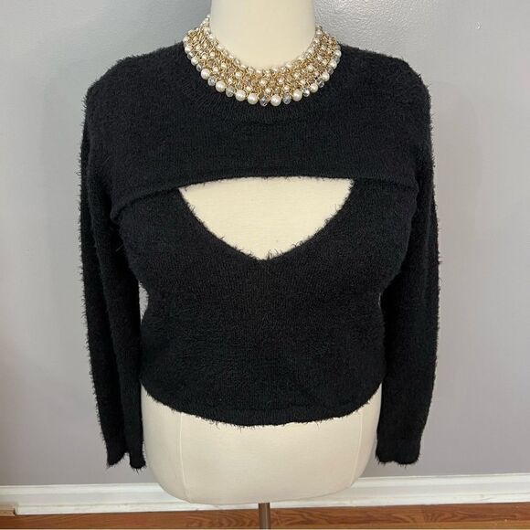 NWOT Nordstrom BP Black Fuzzy Sweater Set -- 1X - Picture 6 of 13